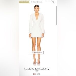 NBD Ivory Blazer Mini Dress